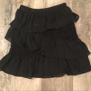 Cute ruffle and lace mini